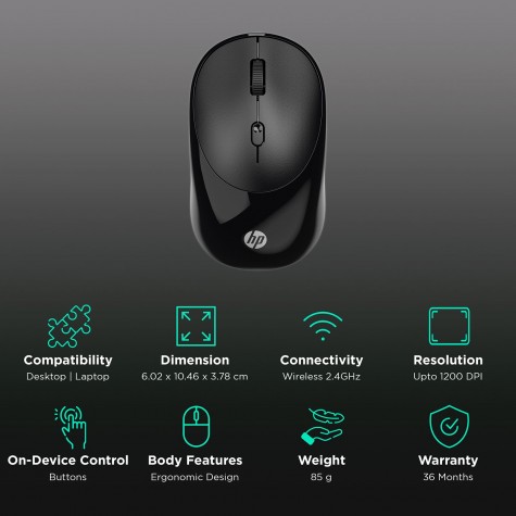 HP M090 2.4GHz Wireless Optical Mouse 